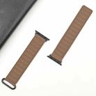 For Apple Watch Series 10 46mm Reverse Buckle Magnetic Silicone Watch Band(Black Buckle Coffee) - 2