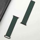 For Apple Watch Series 10 46mm Reverse Buckle Magnetic Silicone Watch Band(Black Buckle Green Brown) - 2