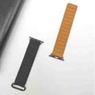 For Apple Watch Series 10 46mm Reverse Buckle Magnetic Silicone Watch Band(Black Buckle Black Brown) - 3