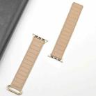 For Apple Watch Series 10 46mm Reverse Buckle Magnetic Silicone Watch Band(Rose Buckle Milk Grey) - 2