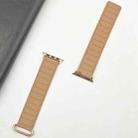 For Apple Watch Series 10 46mm Reverse Buckle Magnetic Silicone Watch Band(Rose Buckle Milk Apricot) - 3