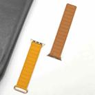 For Apple Watch Series 10 46mm Reverse Buckle Magnetic Silicone Watch Band(Rose Buckle Poppy Brown) - 3