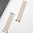 For Apple Watch Series 10 42mm Reverse Buckle Magnetic Silicone Watch Band(Silver Buckle Starlight) - 2