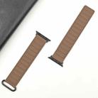 For Apple Watch Series 10 42mm Reverse Buckle Magnetic Silicone Watch Band(Black Buckle Coffee) - 2