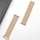 For Apple Watch Series 10 42mm Reverse Buckle Magnetic Silicone Watch Band(Rose Buckle Milk Grey) - 2