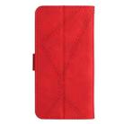 For Honor X6A Stitching Embossed Leather Phone Case(Red) - 3