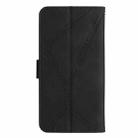 For Honor X6A Stitching Embossed Leather Phone Case(Black) - 3