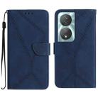 For Honor 90 Smart Stitching Embossed Leather Phone Case(Blue) - 1