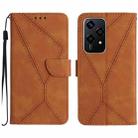 For Honor 200 Lite Global Stitching Embossed Leather Phone Case(Brown) - 1