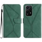 For Honor 200 Lite Global Stitching Embossed Leather Phone Case(Green) - 1