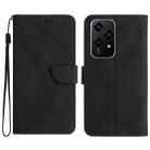 For Honor 200 Lite Stitching Embossed Leather Phone Case(Black) - 1