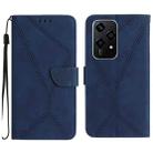 For Honor 200 Lite Global Stitching Embossed Leather Phone Case(Blue) - 1