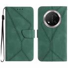 For Honor X9c Stitching Embossed Leather Phone Case(Green) - 1