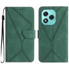 For Honor 400 Lite Stitching Embossed Leather Phone Case(Green) - 1