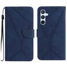 For Samsung Galaxy A25 5G Stitching Embossed Leather Phone Case(Blue) - 1