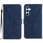 For Samsung Galaxy A55 5G Stitching Embossed Leather Phone Case(Blue) - 1