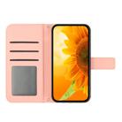 For Honor 200 Smart Global Skin Feel Sun Flower Pattern Leather Phone Case with Lanyard(Pink) - 3