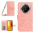 For Honor X9c Skin Feel Sun Flower Pattern Leather Phone Case with Lanyard(Pink) - 1