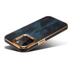 For iPhone 13 Pro Denior Oil Wax Cowhide Plating Phone Case(Blue) - 3
