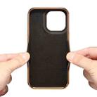 For iPhone 13 Pro Denior Oil Wax Cowhide Plating Phone Case(Blue) - 5