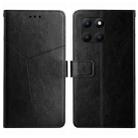 For Honor X6A Y-shaped Pattern Flip Leather Phone Case(Black) - 1