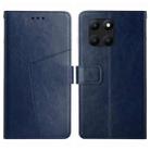 For Honor X6A Y-shaped Pattern Flip Leather Phone Case(Blue) - 1