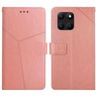 For Honor X6A Y-shaped Pattern Flip Leather Phone Case(Pink) - 1