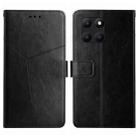 For Honor X8b Y-shaped Pattern Flip Leather Phone Case(Black) - 1