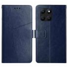 For Honor X8b Y-shaped Pattern Flip Leather Phone Case(Blue) - 1