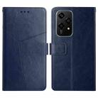 For Honor 200 Lite Global Y-shaped Pattern Flip Leather Phone Case(Blue) - 1