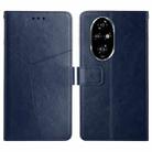 For Honor 200 5G Global Y-shaped Pattern Flip Leather Phone Case(Blue) - 1