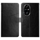 For Honor 200 Pro 5G Global Y-shaped Pattern Flip Leather Phone Case(Black) - 1