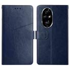 For Honor 200 Pro 5G Global Y-shaped Pattern Flip Leather Phone Case(Blue) - 1