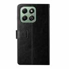 For Honor X6b Y-shaped Pattern Flip Leather Phone Case(Black) - 3