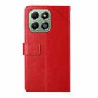 For Honor X6b Y-shaped Pattern Flip Leather Phone Case(Red) - 3