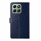 For Honor X6b Y-shaped Pattern Flip Leather Phone Case(Blue) - 3