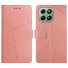 For Honor X6b Y-shaped Pattern Flip Leather Phone Case(Pink) - 1