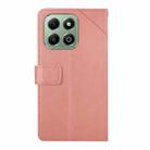 For Honor X6b Y-shaped Pattern Flip Leather Phone Case(Pink) - 3