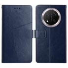 For Honor X9c Y-shaped Pattern Flip Leather Phone Case(Blue) - 1