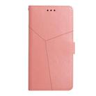 For Honor X9c Smart Y-shaped Pattern Flip Leather Phone Case(Pink) - 2