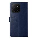 For Honor X8c 4G Y-shaped Pattern Flip Leather Phone Case(Blue) - 3