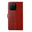 For Honor X8c 4G Y-shaped Pattern Flip Leather Phone Case(Brown) - 3