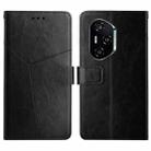 For Honor 400 Pro Global 160.8mm Y-shaped Pattern Flip Leather Phone Case(Black) - 1