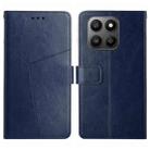 For Honor 400 Smart 5G Y-shaped Pattern Flip Leather Phone Case(Blue) - 1