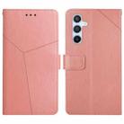 For Samsung Galaxy S24+ 5G Y-shaped Pattern Flip Leather Phone Case(Pink) - 1