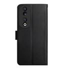 For Honor 90 HT02 Genuine Leather Fingerprint-proof Flip Phone Case(Black) - 3