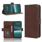 For HTC U23 / U23 Pro Skin Feel Calf Texture Card Slots Leather Phone Case(Brown) - 1