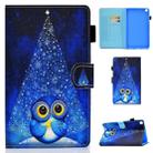For Samsung Galaxy Tab A 8.0 2019 / T290 Colored Drawing Stitching Horizontal Flip Leather Case with Holder & Card Slots(Night Sky Owl) - 1