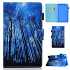 For Samsung Galaxy Tab A 8.0 2019 / T290 Colored Drawing Stitching Horizontal Flip Leather Case with Holder & Card Slots(Forest) - 1