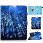 For 7.0 inch Tablet PC Colored Drawing Stitching Horizontal Flip Leather Case with Holder & Card Slots(Forest) - 1